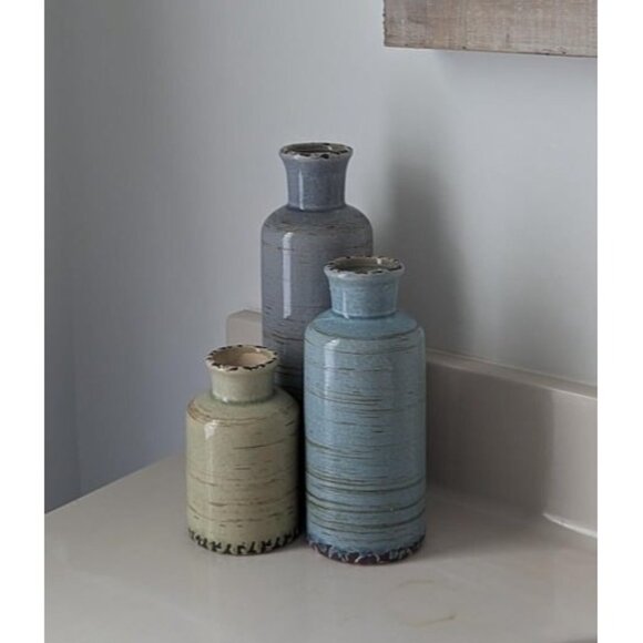 New Ceramic vase 3 Piece Set, Small Flower vase for Home Decoration - Picture 3 of 3